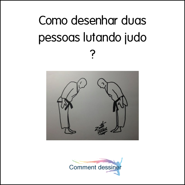 Como desenhar duas pessoas lutando judo